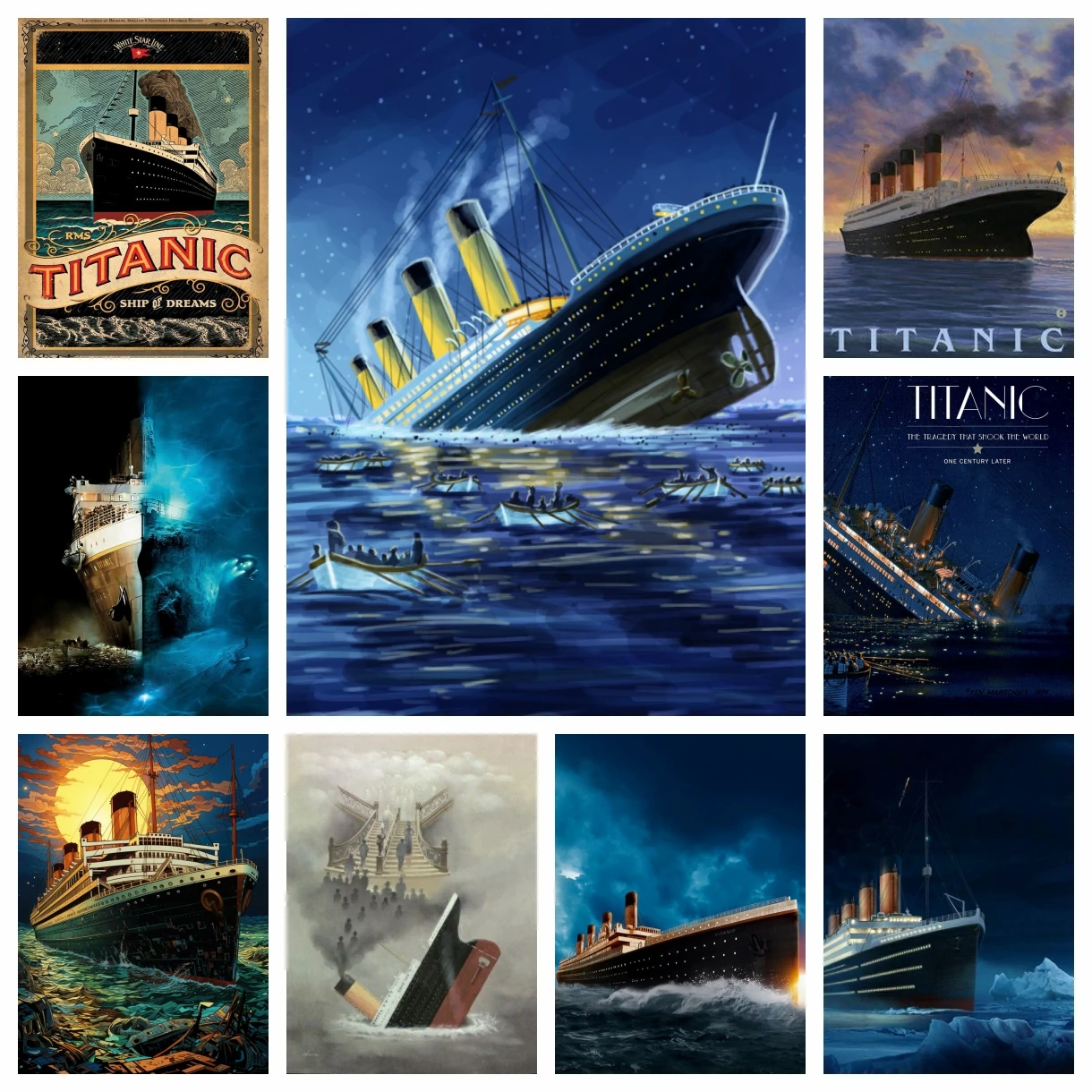 Embroidery Wall Art - The Titanic Diamond Painting Full Kit