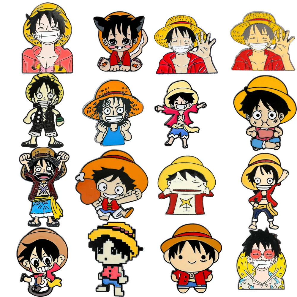 Embroidery Textile - 16 Pcs Cartoon Character Brooch Creative