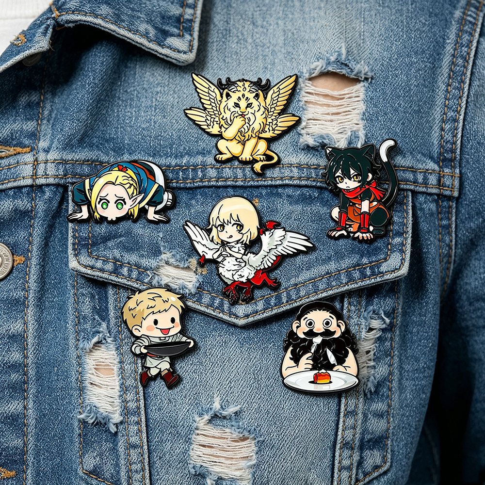 Embroidery Reddit - 6pcs Japanese Anime Pin Badge On