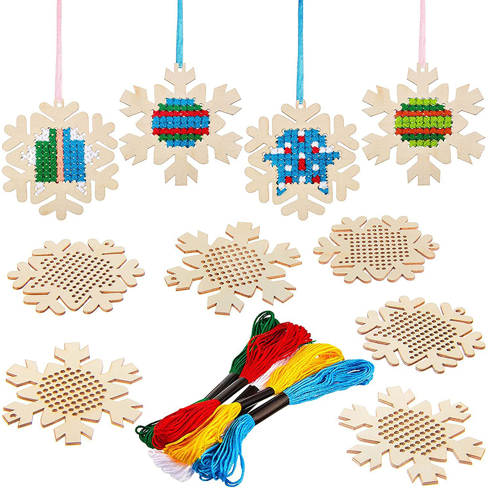 Embroidery Xmas Ornaments - Cross Stitch Hanging Pendant Gingerbread Man