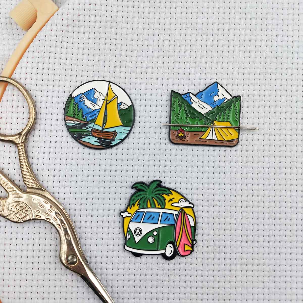 Needle Minder Magnet - Landscape Needle Minder, Nature Scenery Magnetic