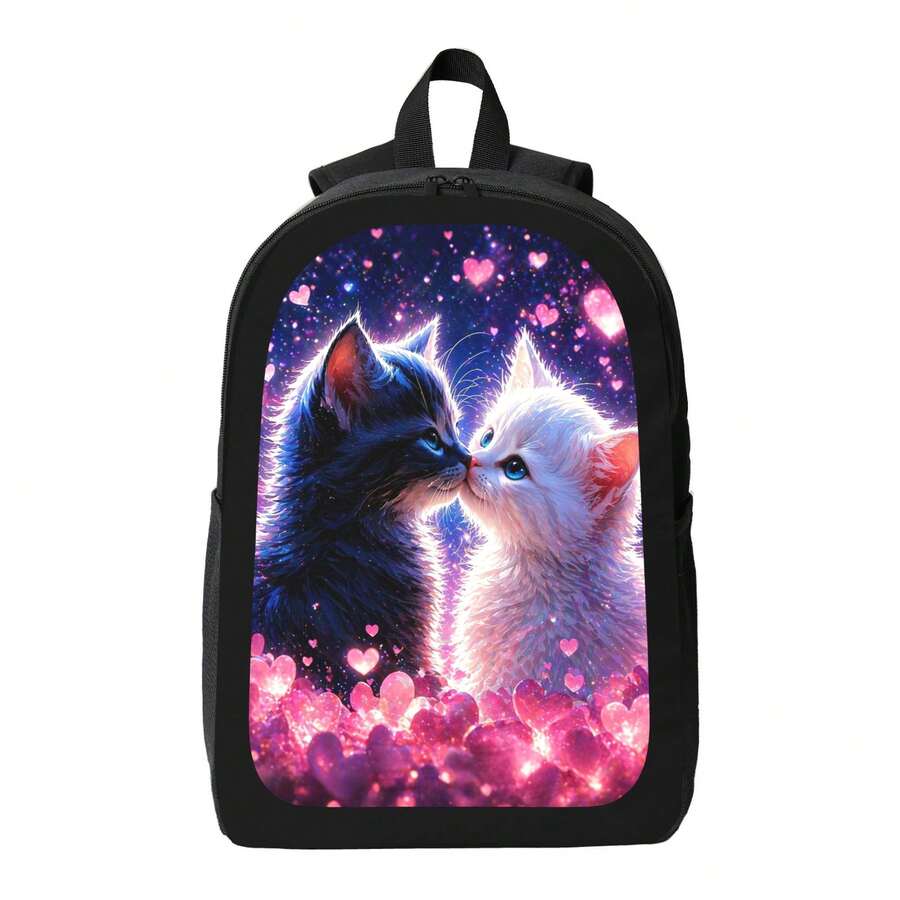 Embroidery Cat - Starry Sky Cat Print Backpack Stylish