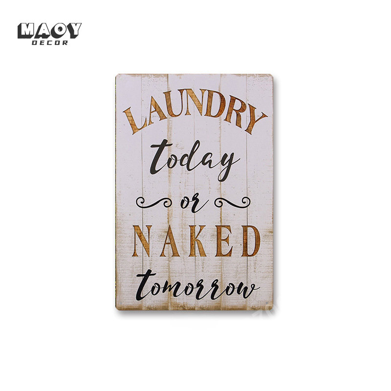 Slogan Metal Tin Sign Laundry  – Embroidery Wall Art recenzja i cena