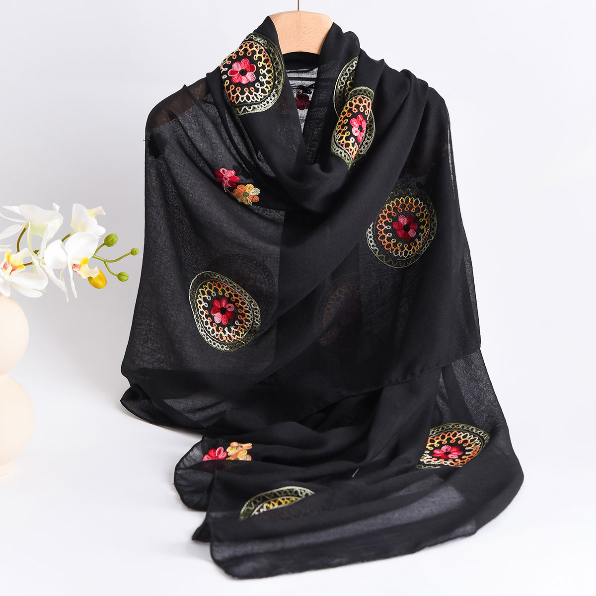 Summer New Lightweight Breatha – Embroidery Shawl recenzja i cena