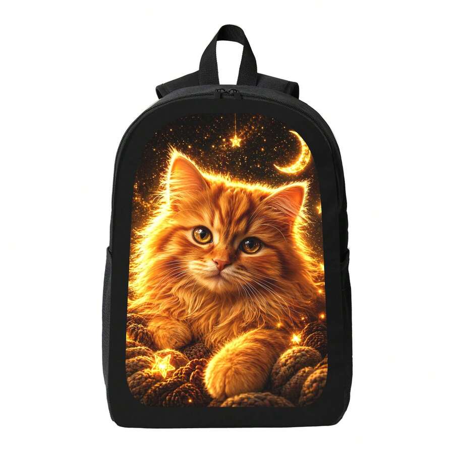 Starry Sky Cat Print Backpack  – Embroidery Cat recenzja i cena