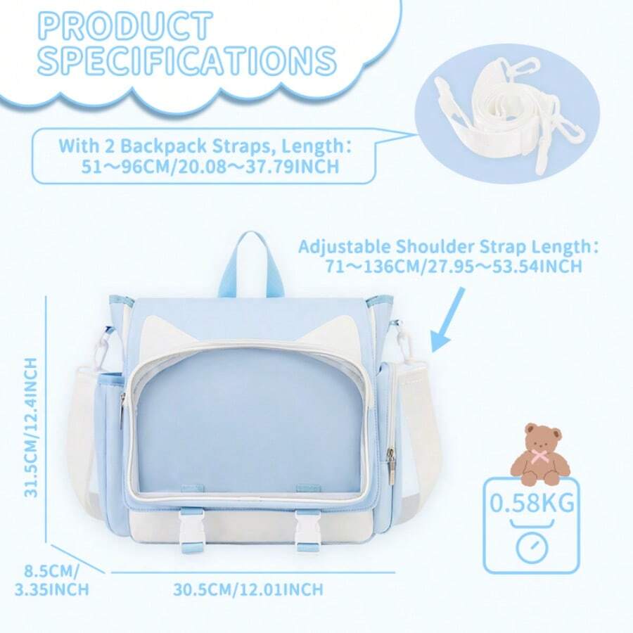Kawaii Cat Ear Clear Window Pi – Embroidery Cat recenzja i cena