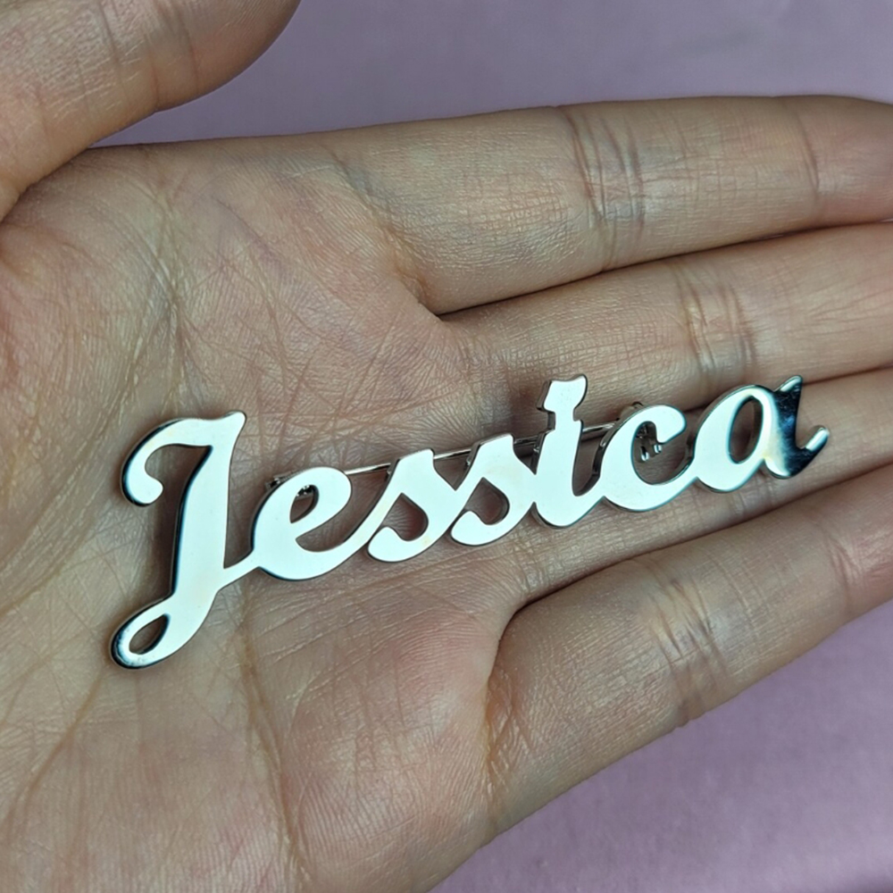 Custom name brooch interwoven  – Embroidery Kaftan recenzja i cena