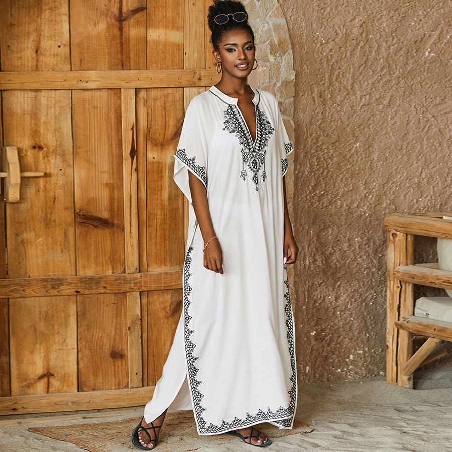Kaftan Dresses Bathing Suit fo – Embroidery Kaftan recenzja i cena