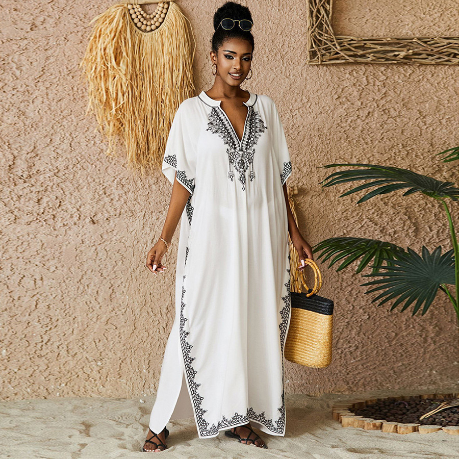 Kaftan Dresses Bathing Suit fo – Embroidery Kaftan recenzja i cena