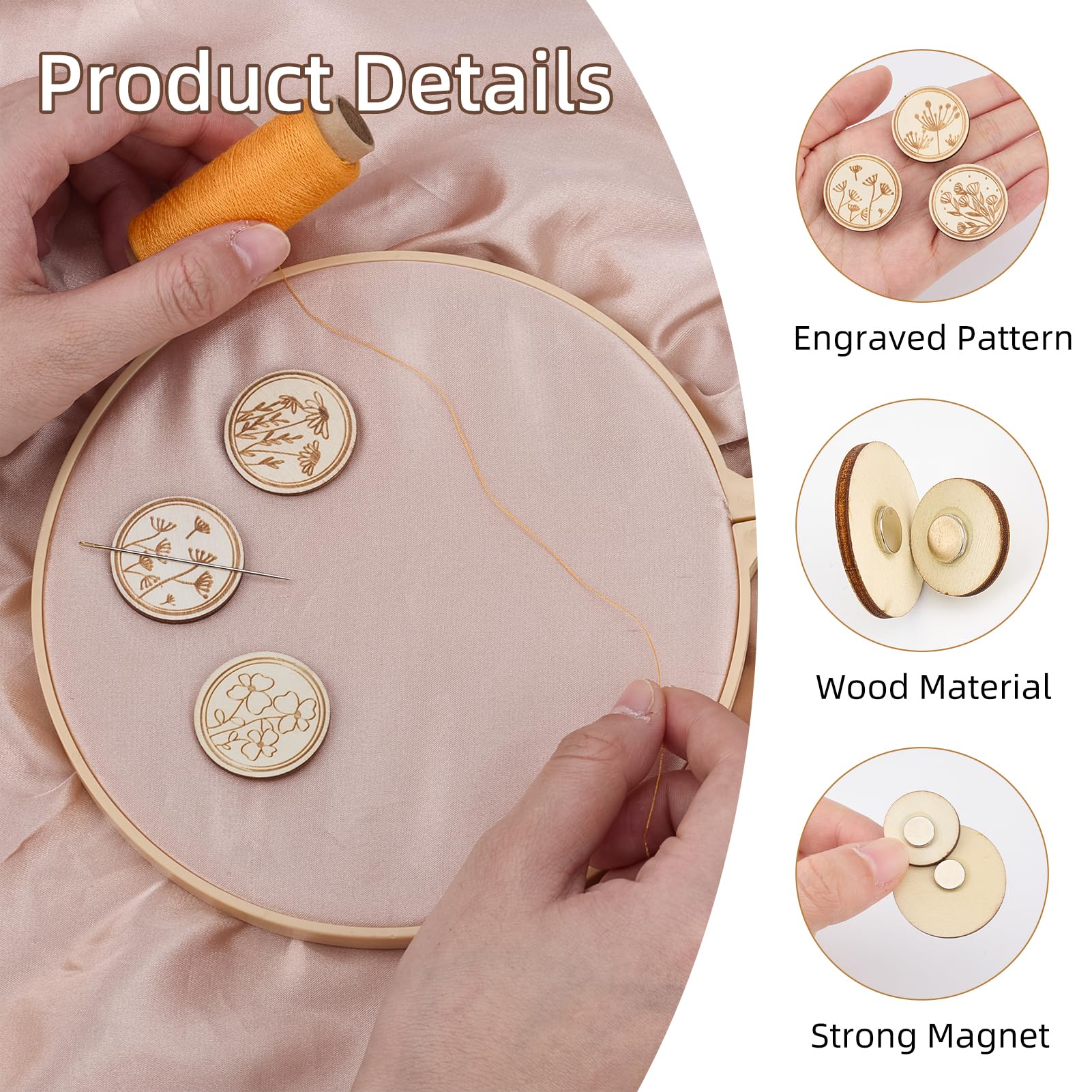 2pcs/set Round Magnetic Needle – Needle Minder Magnet recenzja i cena