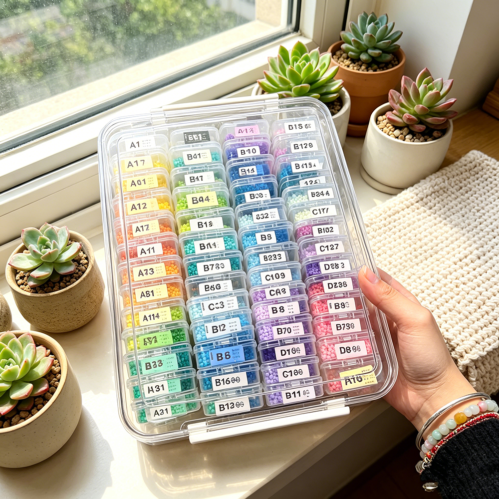 60pcs Transparent Plastic Stor – Embroidery Painting recenzja i cena