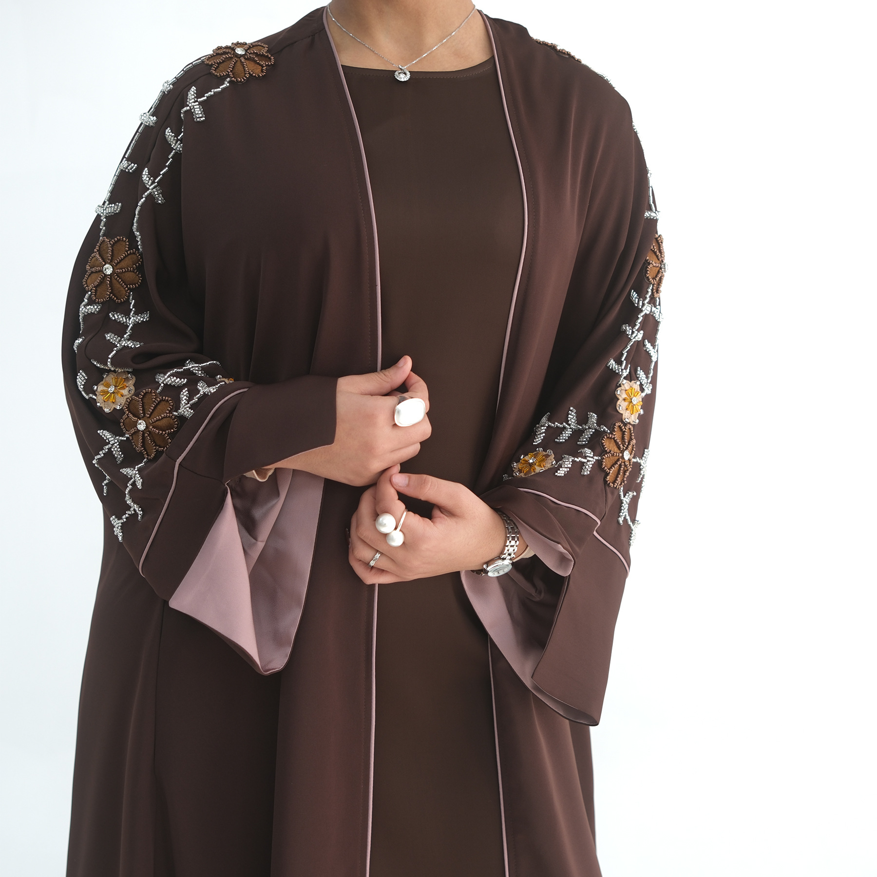 Eid Women Abaya Embroidery Bea – Embroidery Kaftan recenzja i cena