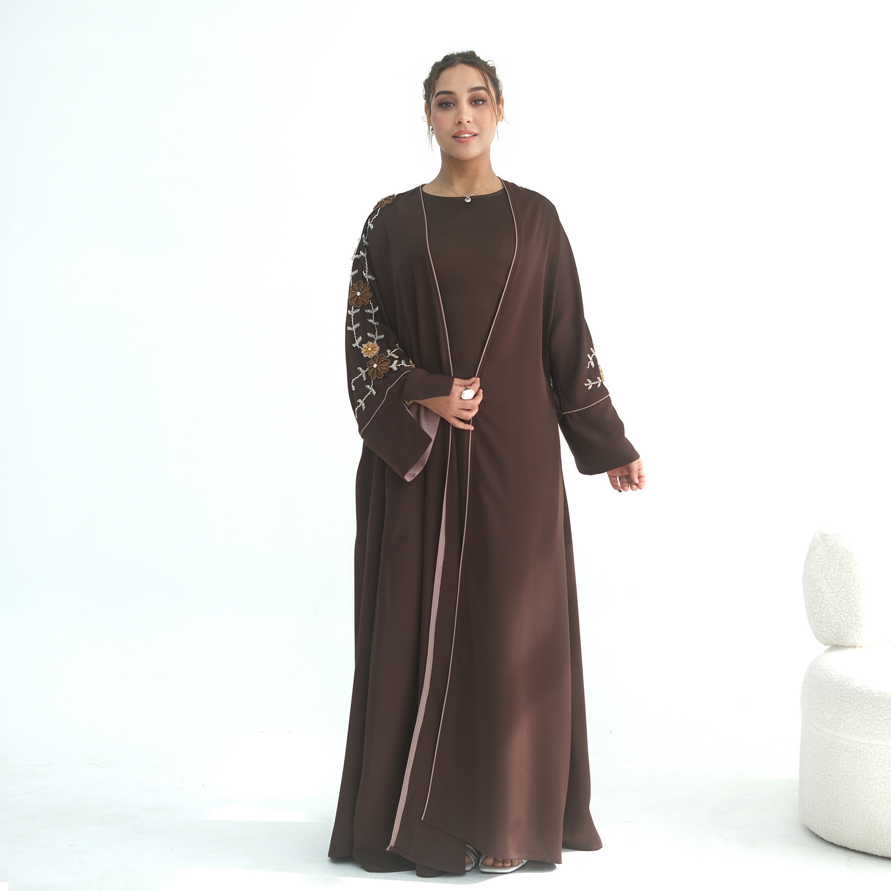 Eid Women Abaya Embroidery Bea – Embroidery Kaftan recenzja i cena