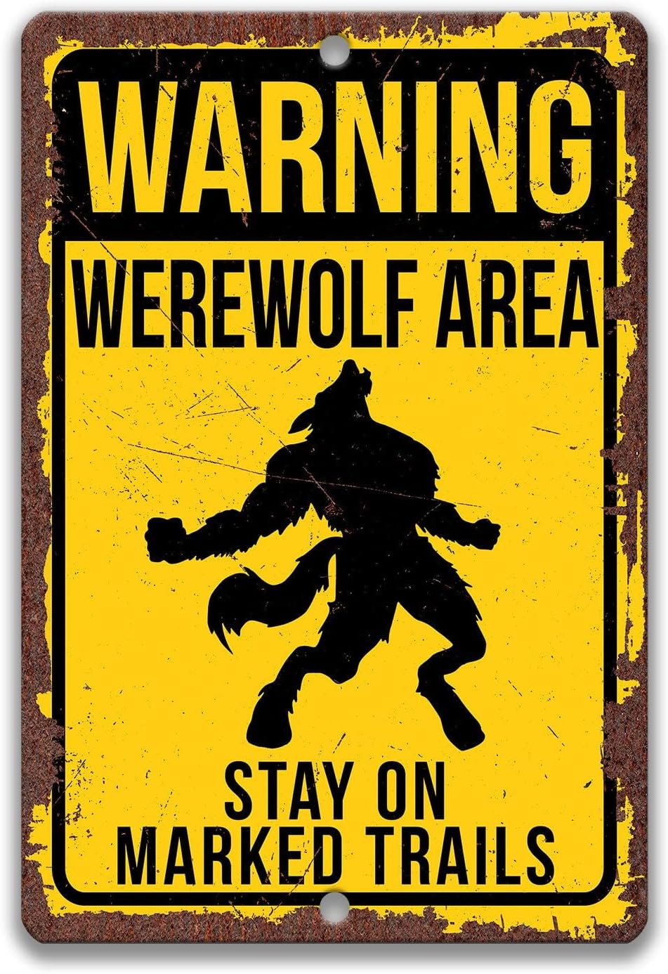 Werewolf Sign, Howling Metal T – Embroidery Wall Art recenzja i cena