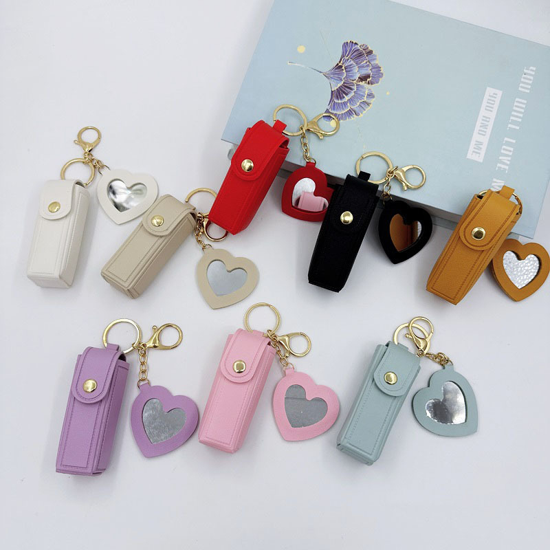 Leather heart-shaped mirror li – Embroidery Wallet recenzja i cena
