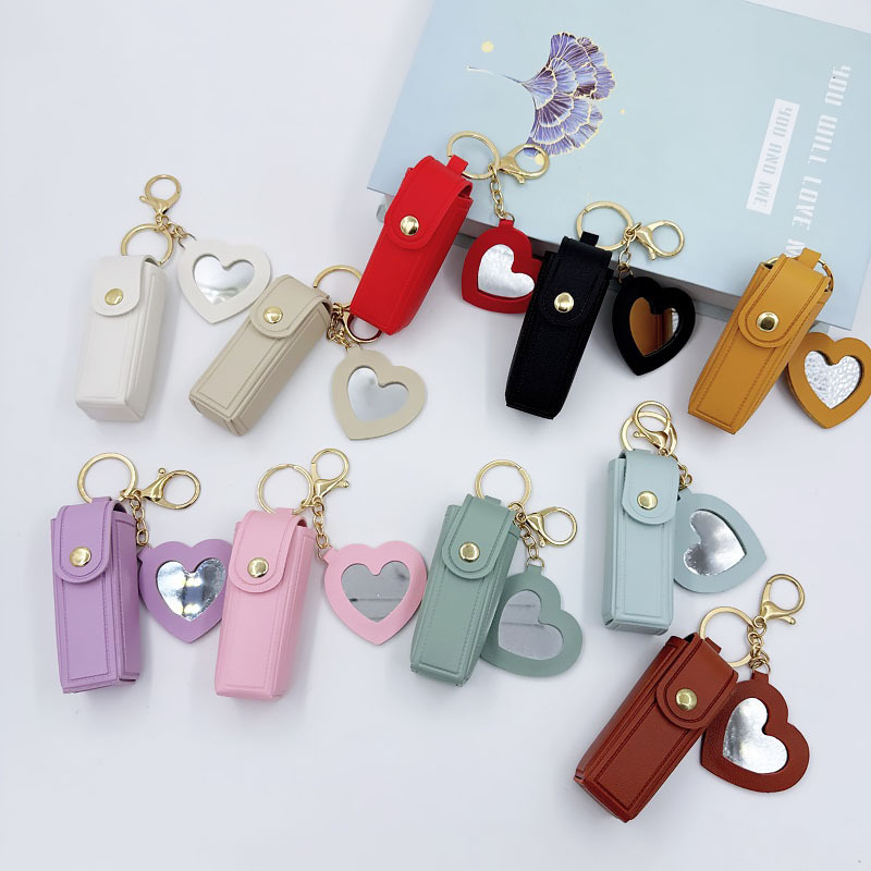 Leather heart-shaped mirror li – Embroidery Wallet recenzja i cena