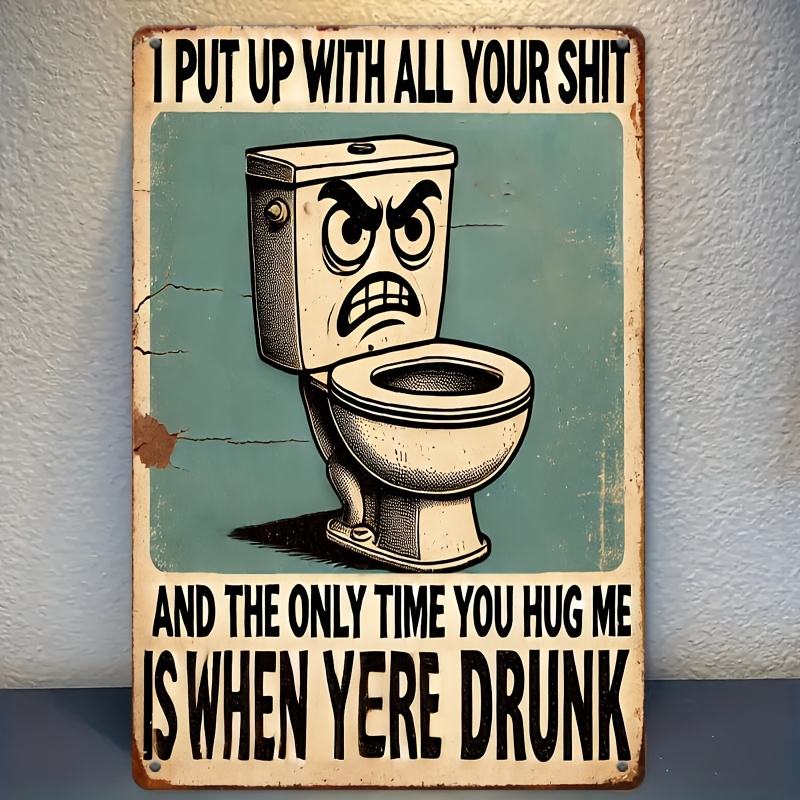 Humorous Bathroom Decor Sign,  – Embroidery Wall Art recenzja i cena