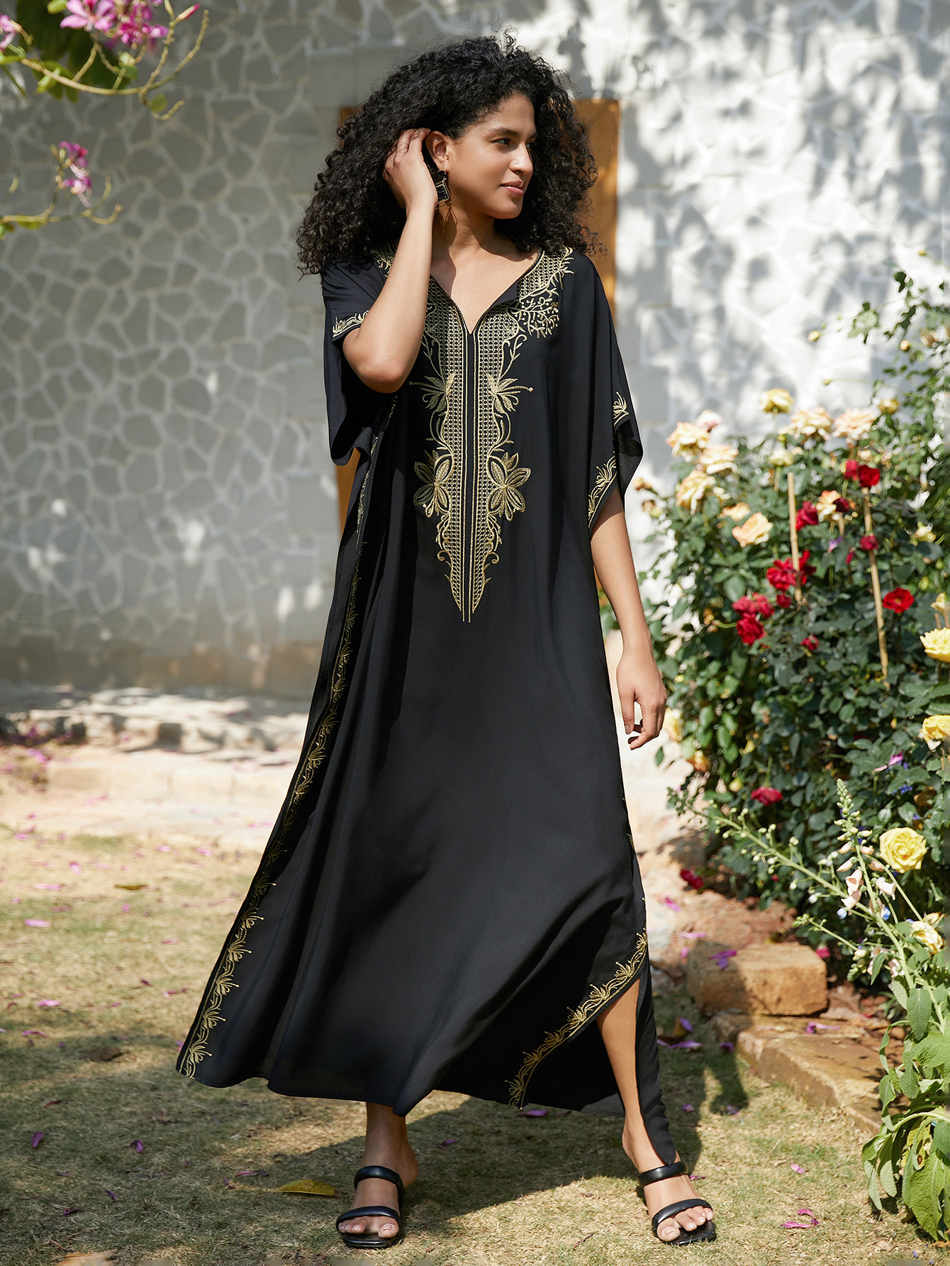 Swimsuit Cover Ups Embroidery  – Embroidery Kaftan recenzja i cena