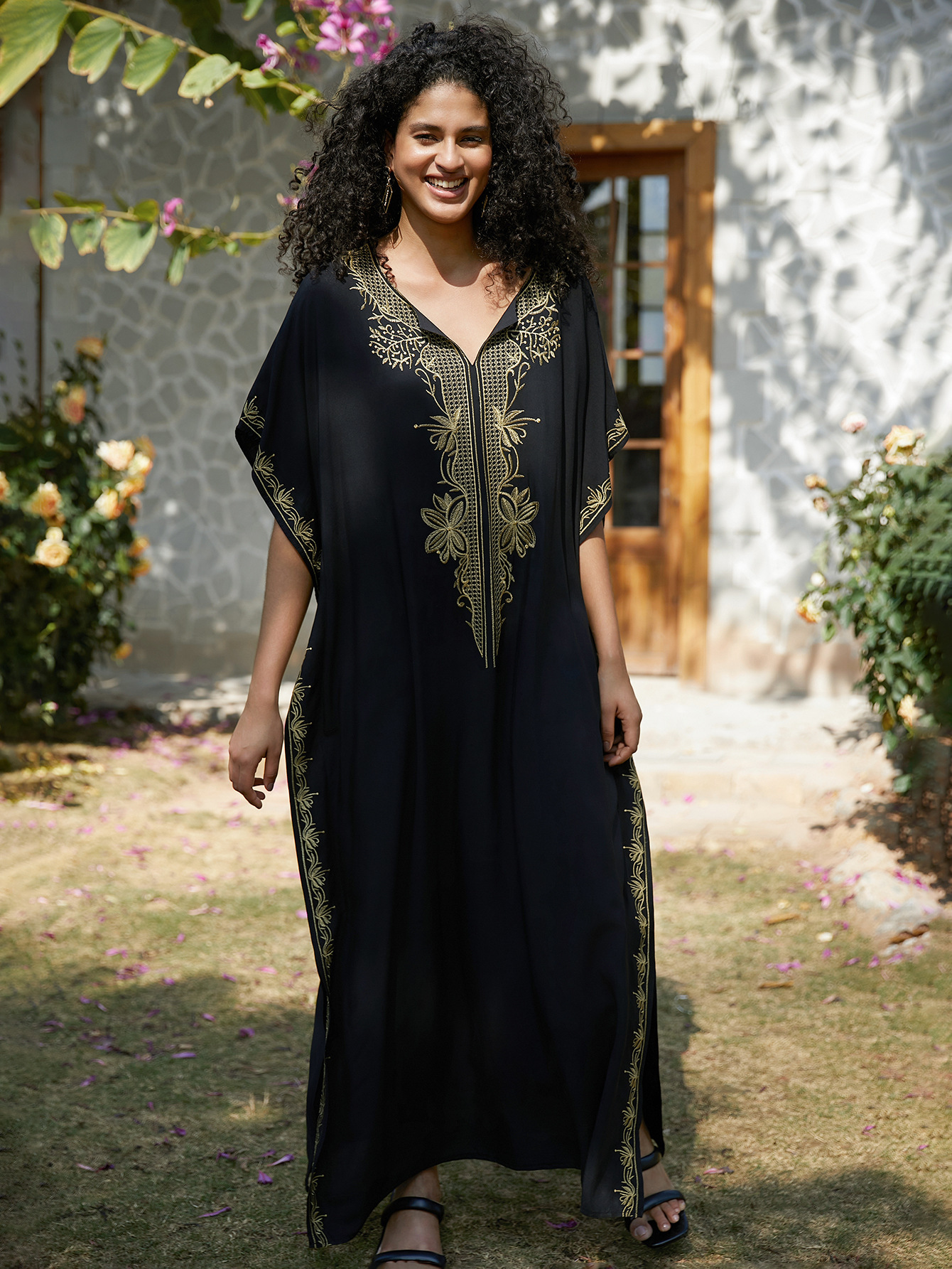 Swimsuit Cover Ups Embroidery  – Embroidery Kaftan recenzja i cena