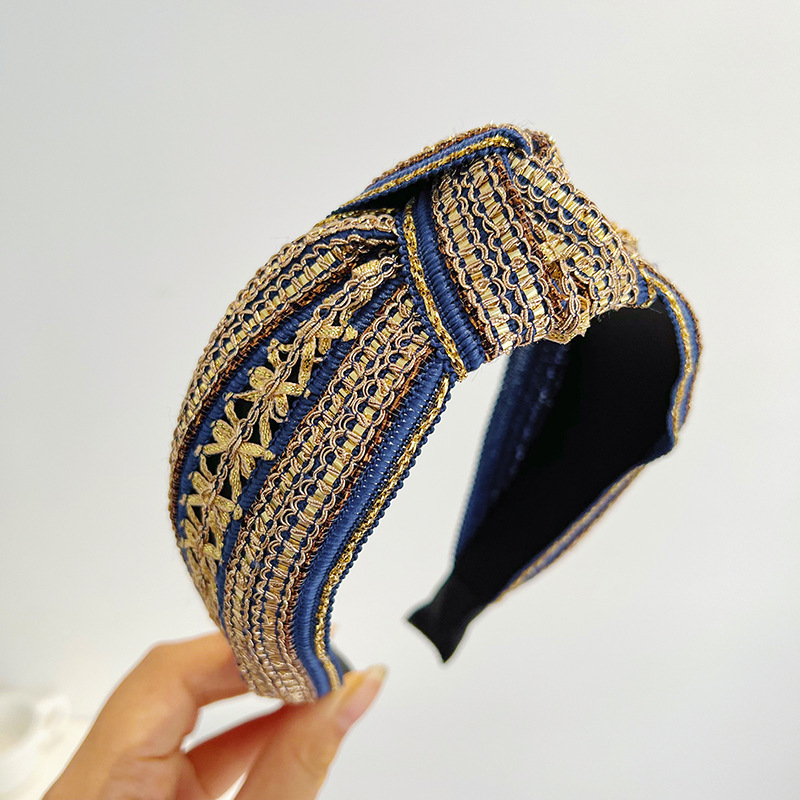 Women Girls Vintage Bohemian E – Embroidery Gold recenzja i cena