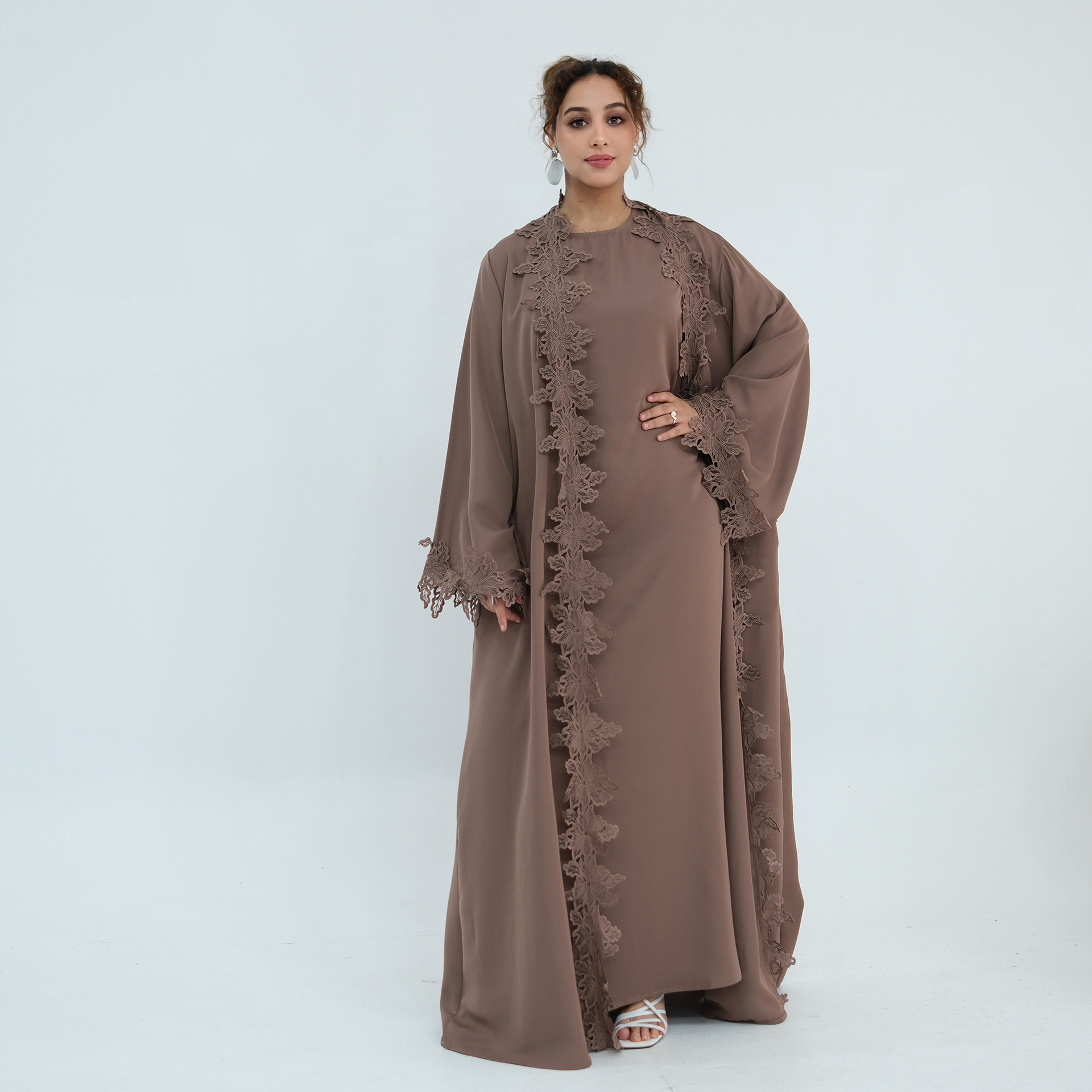 Eid Ramadan Flower Embroidery  – Embroidery Kaftan recenzja i cena