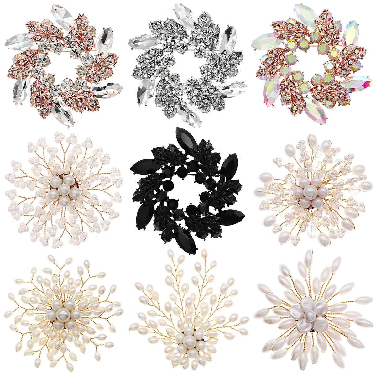 Pearl Brooch Pin Snowflake Hig – Embroidery Kaftan recenzja i cena