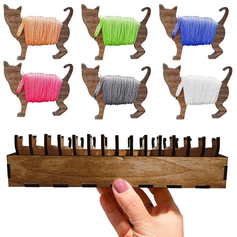 2026 Wooden Rabbit Spool Set w – Embroidery Cat recenzja i cena