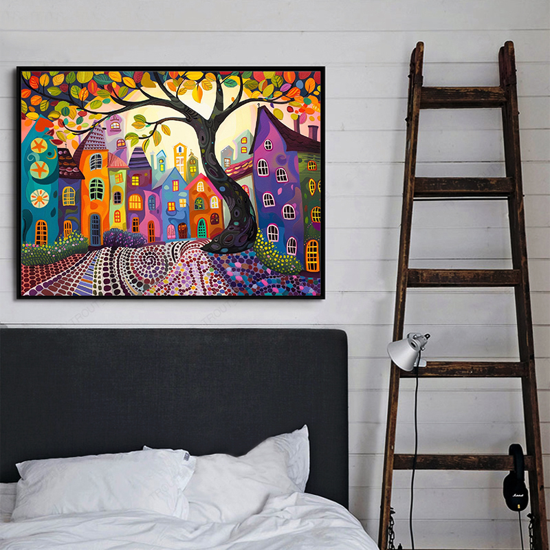Frameless,Night View 5D Diamon – Embroidery Wall Art recenzja i cena