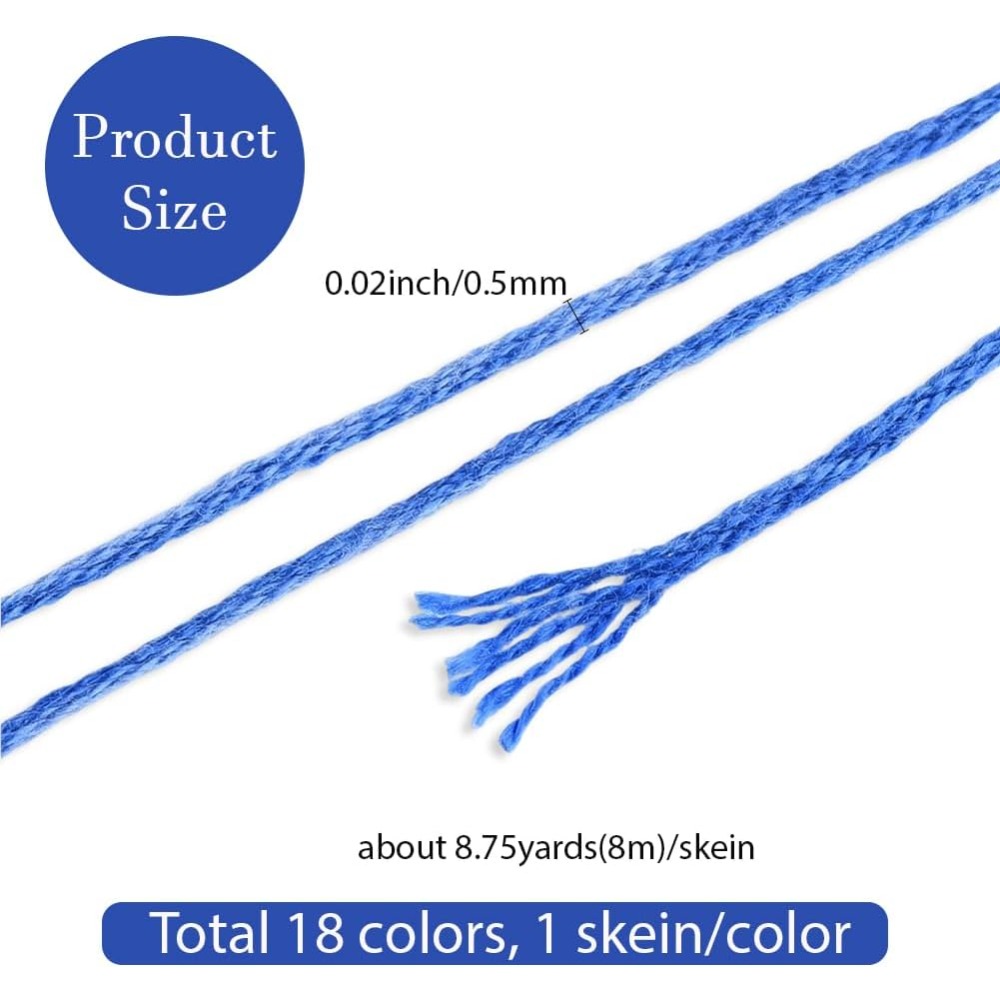 18 Skeins 6 Strands Colorful V – Embroidery Floss recenzja i cena