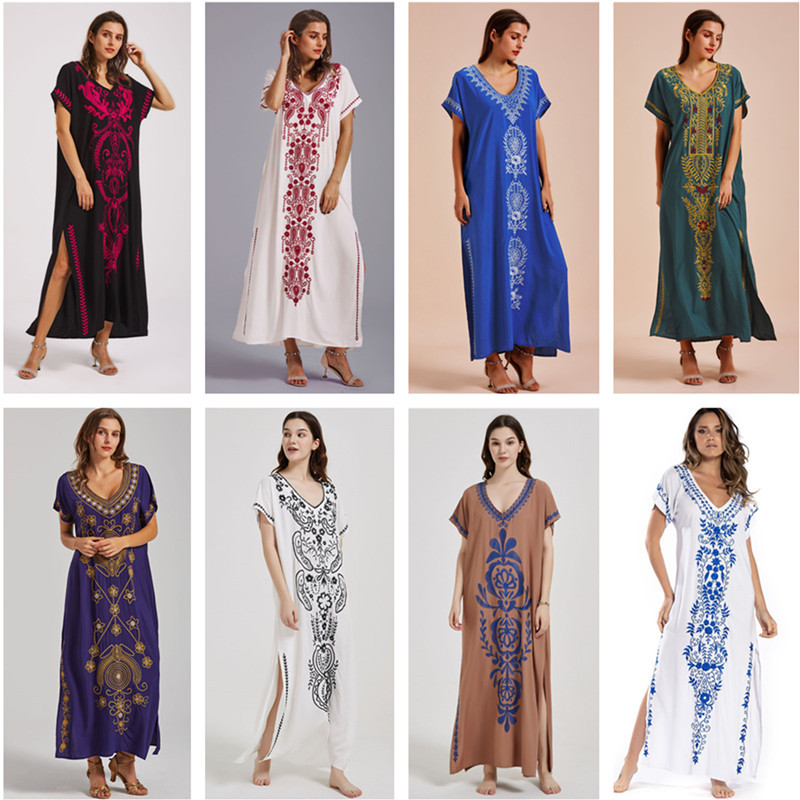 Swimsuit Cover Ups Embroidery  – Embroidery Kaftan recenzja i cena