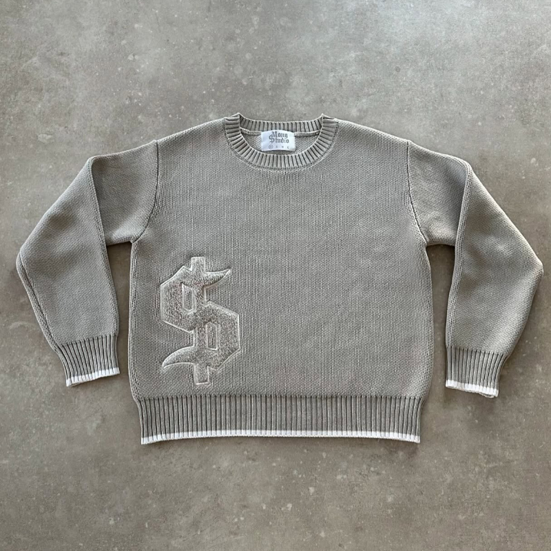 Harajuku Casual gold Sweaters  – Embroidery Gold recenzja i cena