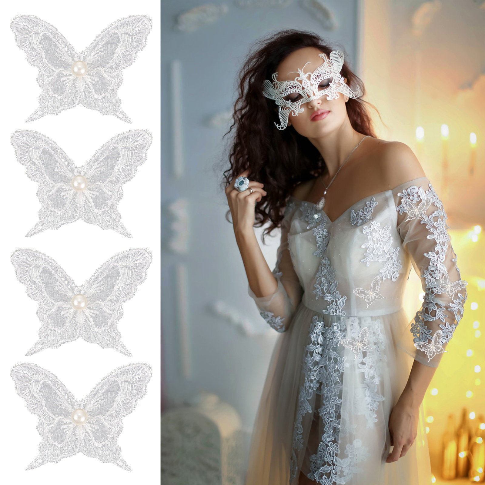 10Pcs Artistic Butterflies Emb – Embroidery Wedding recenzja i cena