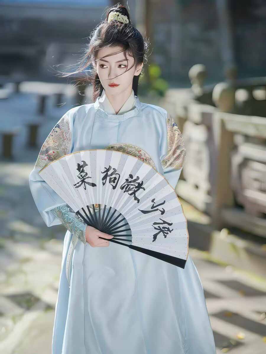 nisex Chinese Hanfu Set Black  – Embroidery Gold recenzja i cena