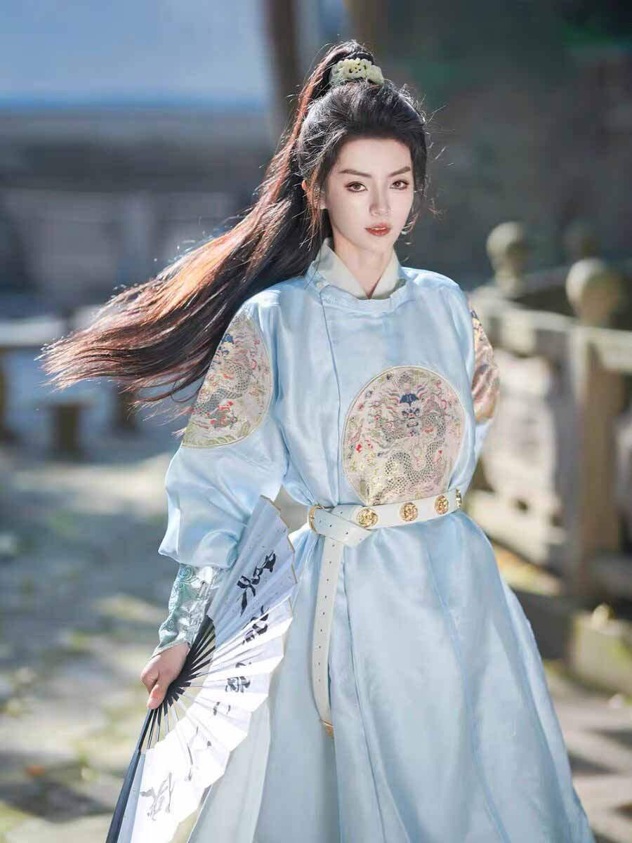 nisex Chinese Hanfu Set Black  – Embroidery Gold recenzja i cena