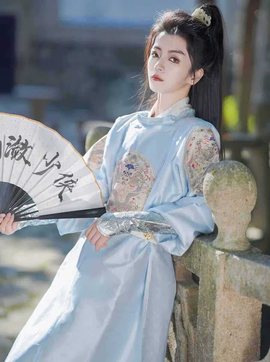 nisex Chinese Hanfu Set Black  – Embroidery Gold recenzja i cena