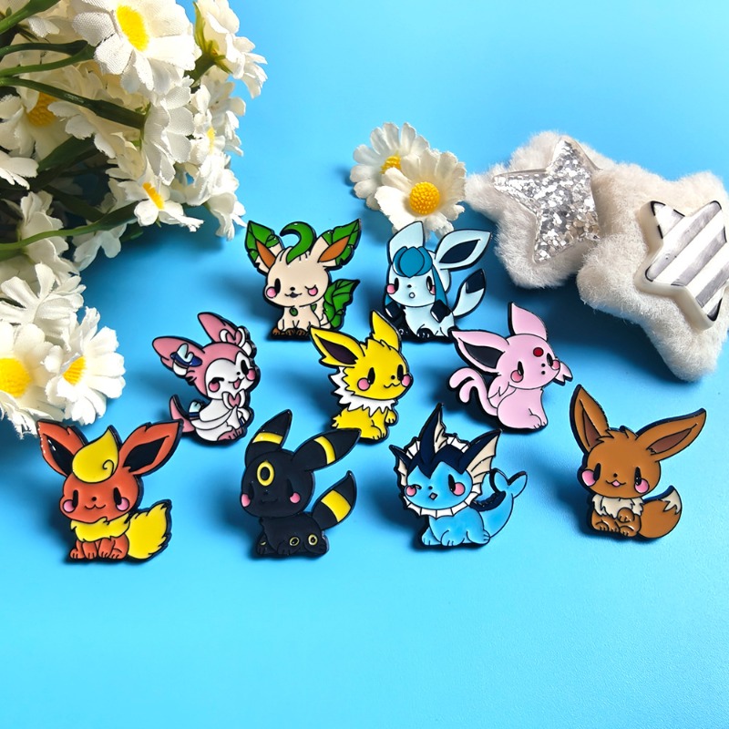 Hot 9 Pcs Anime Elf Brooch Set – Embroidery Textile recenzja i cena