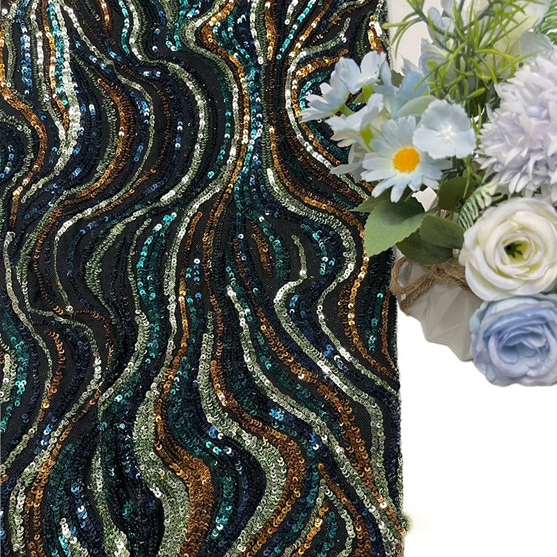 1yard Colorful sequin bead tub – Embroidery Wedding recenzja i cena