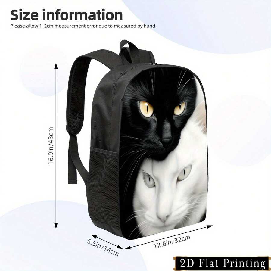 Cat Print Backpack For Adults  – Embroidery Cat recenzja i cena
