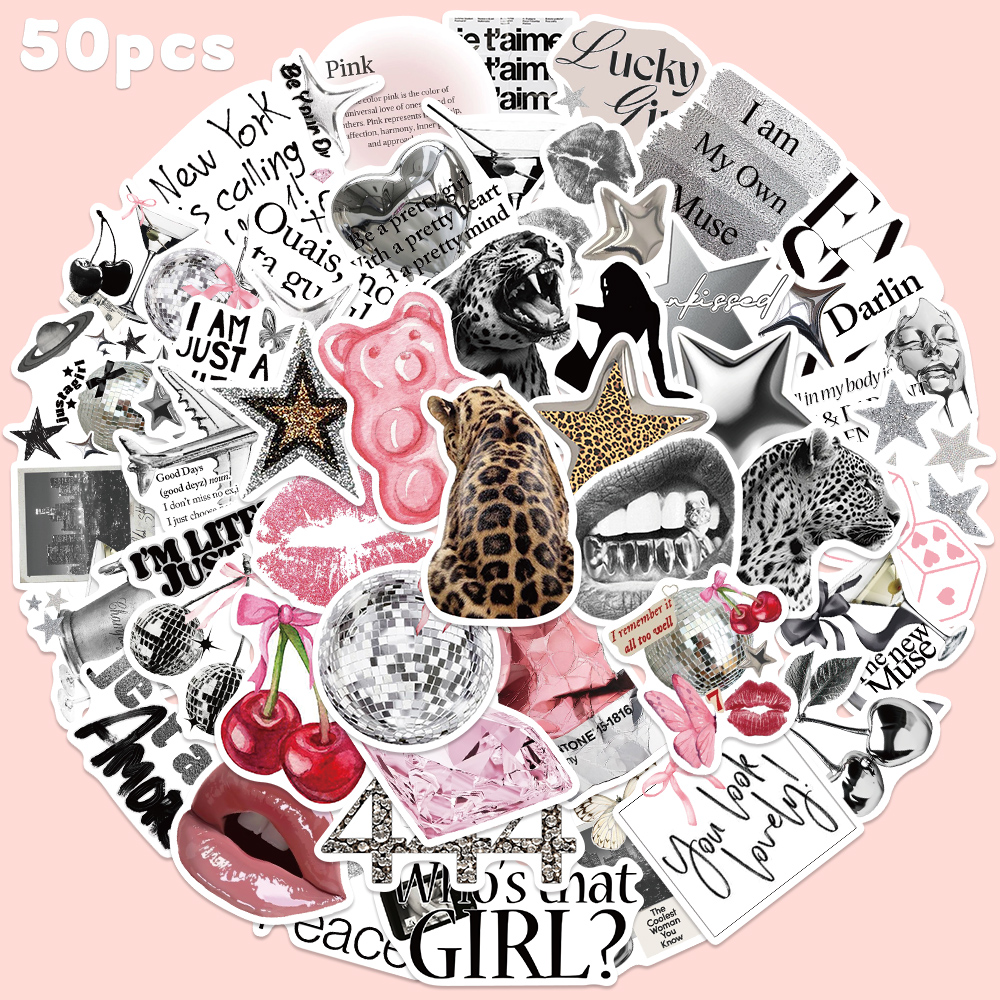 50pcs Silver Lucky Sticker Fas – Embroidery Wall Art recenzja i cena
