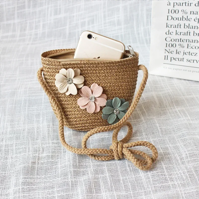 Children's Straw Crossbody Bag – Embroidery Wallet recenzja i cena