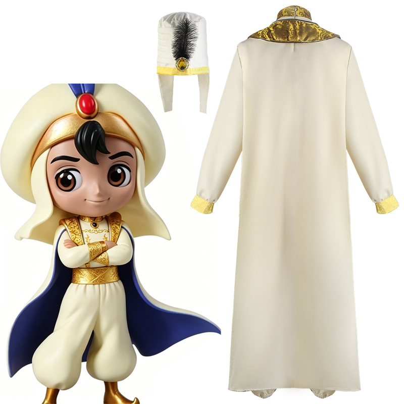 Adult Aladdin Cosplay Costume  – Embroidery Gold recenzja i cena