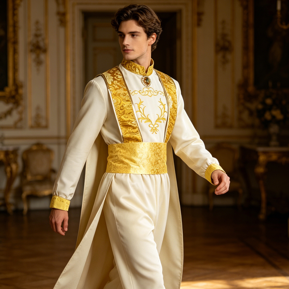 Adult Aladdin Cosplay Costume  – Embroidery Gold recenzja i cena