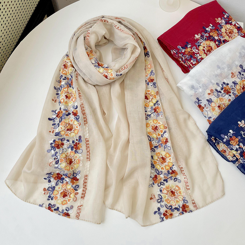 2025 New Soft Cotton Hijab Sca – Embroidery Shawl recenzja i cena