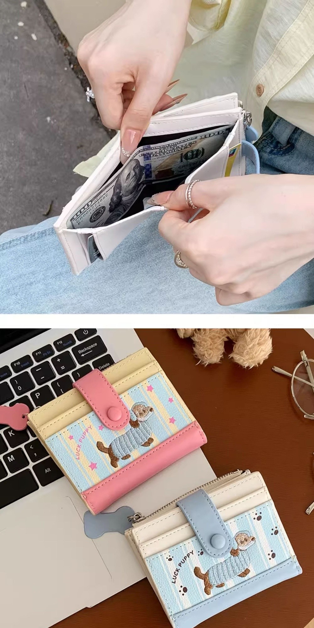 Korean Style Dachshund Embroid – Embroidery Wallet recenzja i cena
