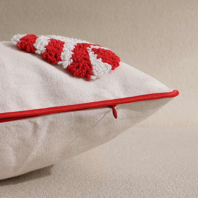 Red Christmas Pillow Cover Dec – Embroidery Xmas Ornaments recenzja i cena