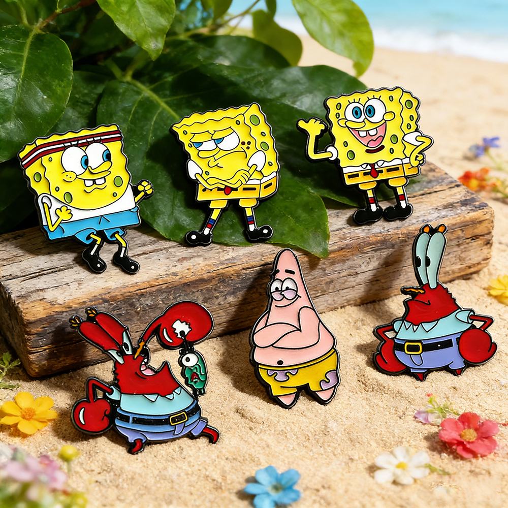 6 Pcs SpongeBob SquarePants An – Embroidery Textile recenzja i cena