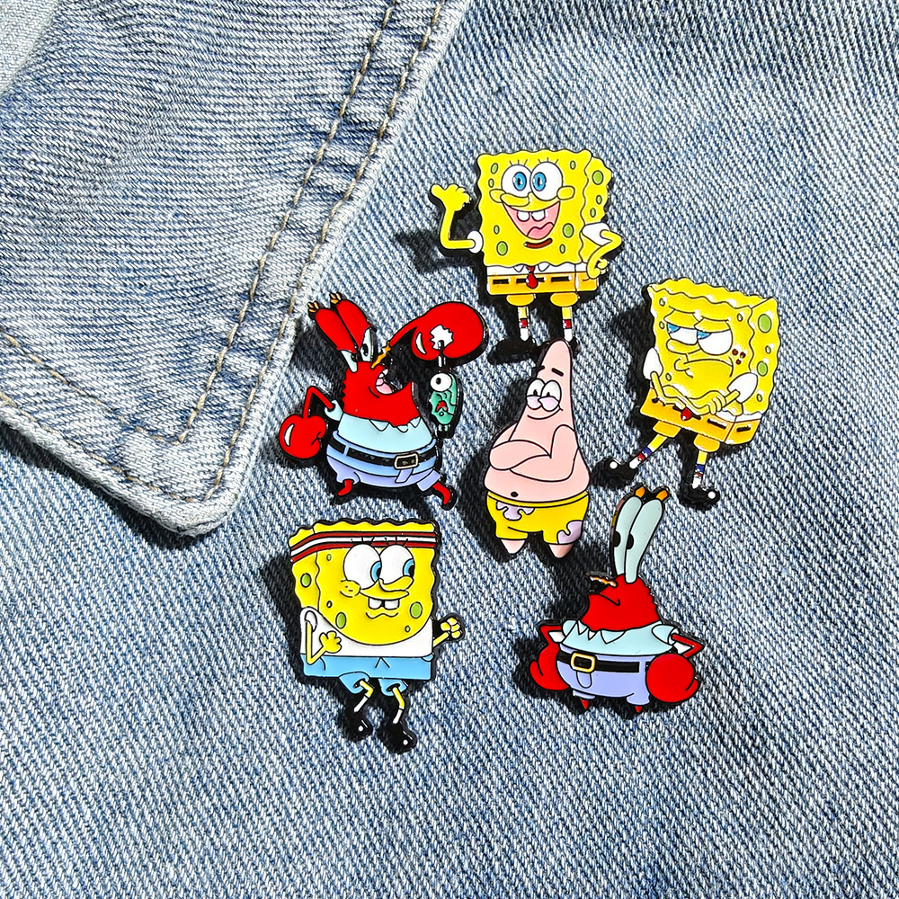 6 Pcs SpongeBob SquarePants An – Embroidery Textile recenzja i cena