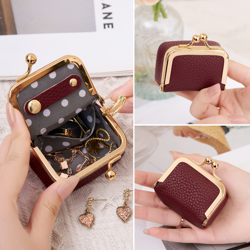 Mini Leather Coin Purse – with – Embroidery Wallet recenzja i cena