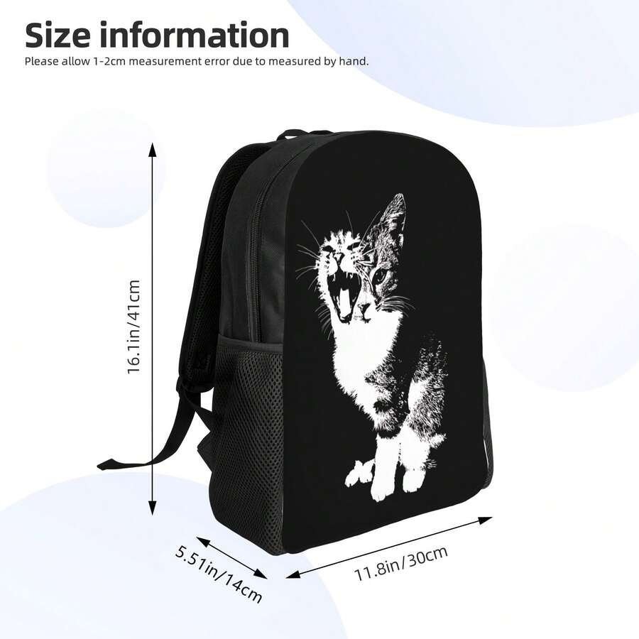 Black Cat Print Backpack With  – Embroidery Cat recenzja i cena