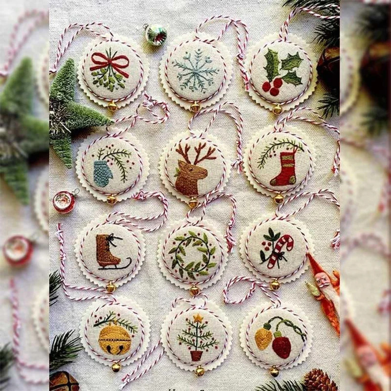 Christmas Embroidery Kit DIY H – Embroidery Xmas Ornaments recenzja i cena